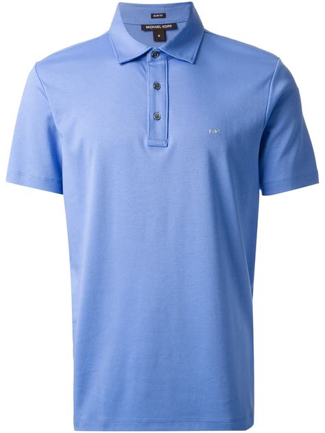 michael kors polo mens short sleeve neptune blue|Short Sleeve Polo Michael Kors Men's Clothing .